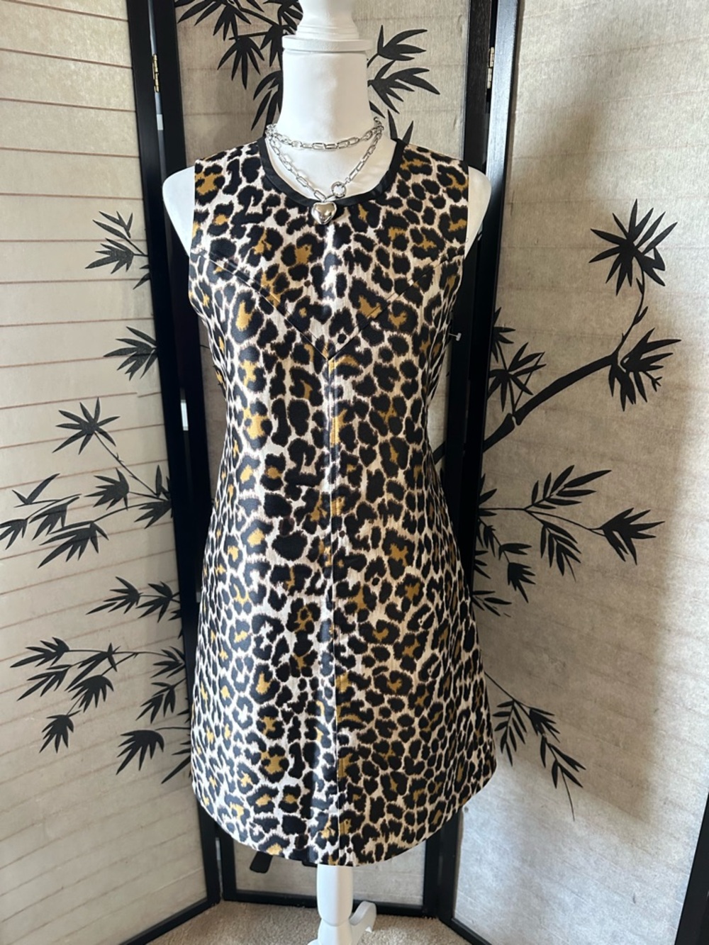 J.Crew leopard print taffeta shift dress Size 6